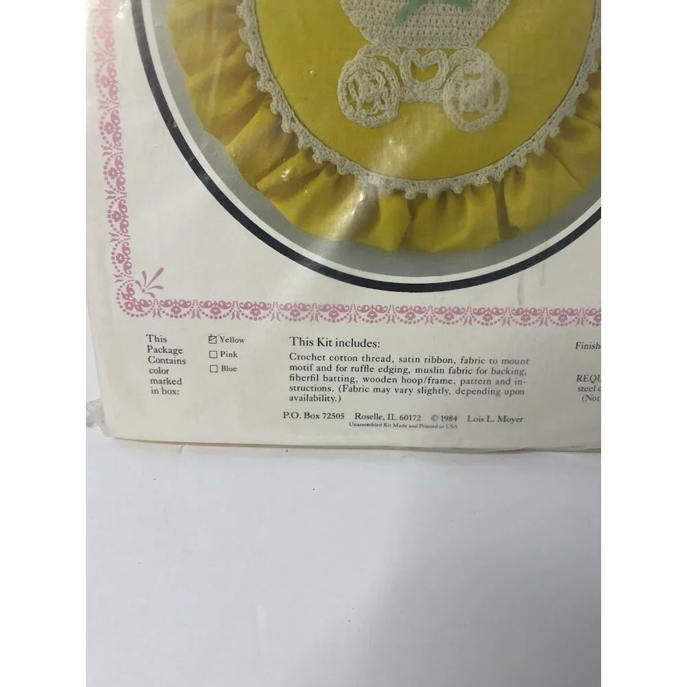 Cameo Crochet Collectibles Baby Lace Buggy Kraft Kit‎ Yellow